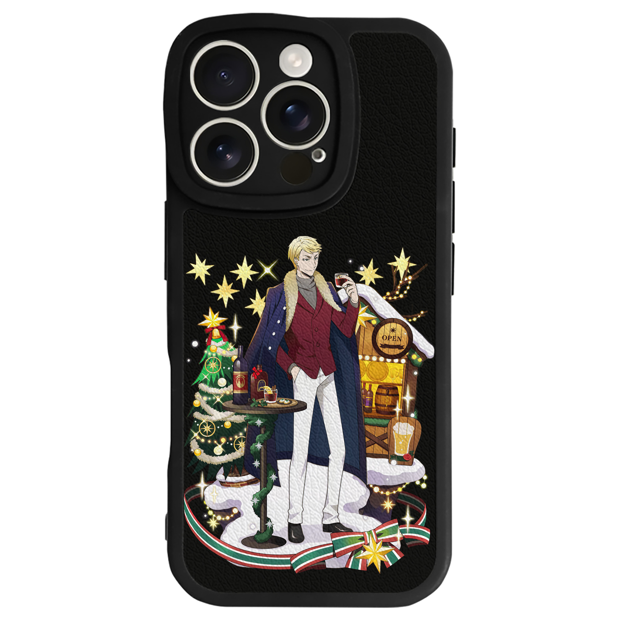 （画像用） 文豪ストレイドッグス Bungo Stray Dogs 【iPhone 16シリーズ対応】シリコンスマホケース（レザー調） 材質：シリコン
